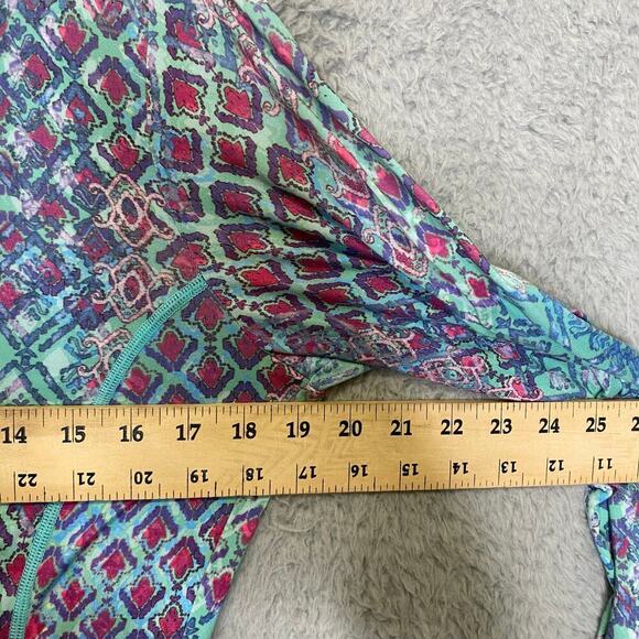 Title Nine womens long sleeve shirt rash guard sun protection active colorful S - Picture 8 of 10